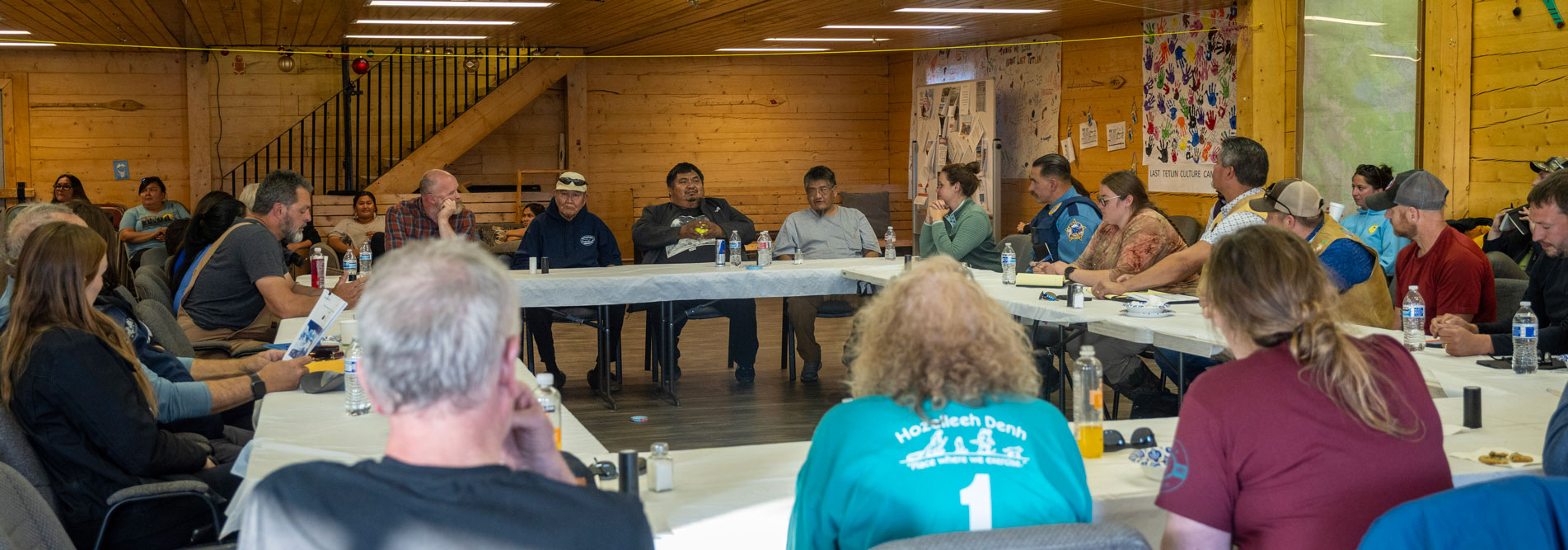 Representatives from several State and Federal agencies, including the Department of Law, met with the Native Village of Tetlin Tribal Council during the 2024 Tanana Chiefs Conference Partner Boat Trip