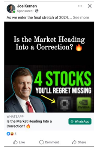 Post by Joe Fernen: Is the Market Heading Into a Correction? 4 stocks you'll regret missing.